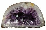Amethyst Geode With Polished Face - Uruguay #152138-1